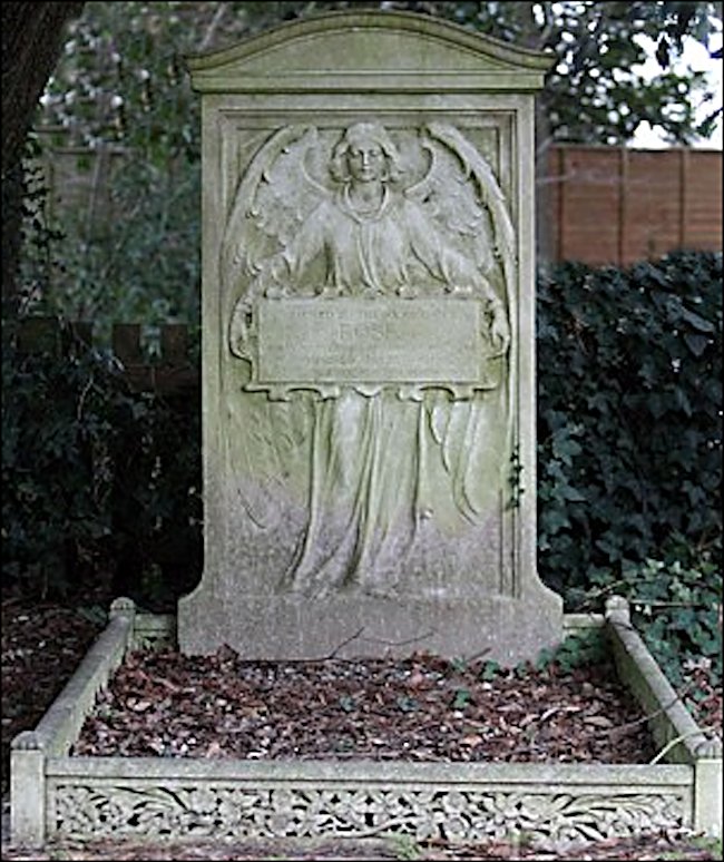 Rose Selfridge's grave in St Marks Parish Church, Highcliffe, Dorset