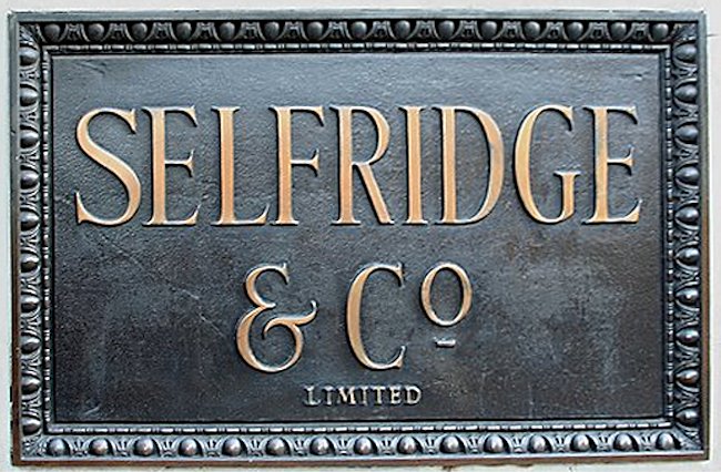 Selfridge and Co sign