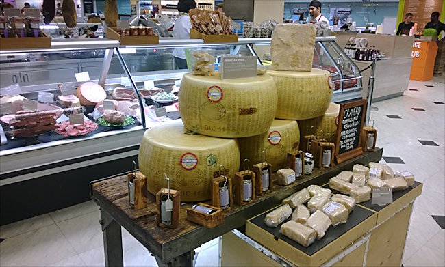 Selfridges food hall cheese selection
