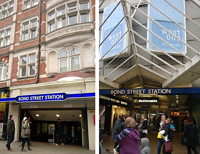 Selfridges Bond Street underground Station